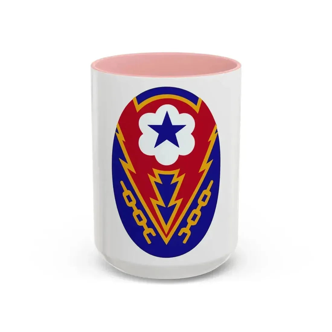 Communications Zone Personnel Europe (U.S. Army) Accent Coffee Mug 15oz Pink - Go Mug Yourself