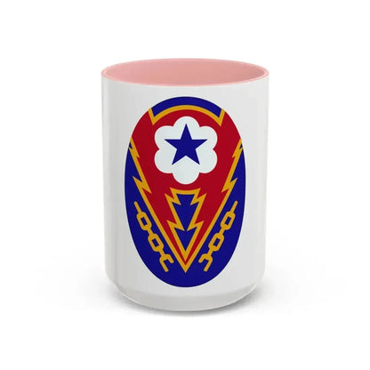Communications Zone Personnel Europe (U.S. Army) Accent Coffee Mug 15oz Pink - Go Mug Yourself