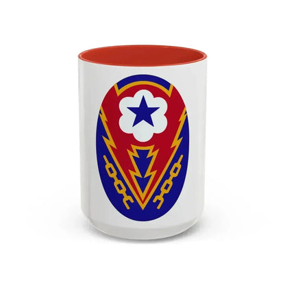 Communications Zone Personnel Europe (U.S. Army) Accent Coffee Mug 15oz Red - Go Mug Yourself