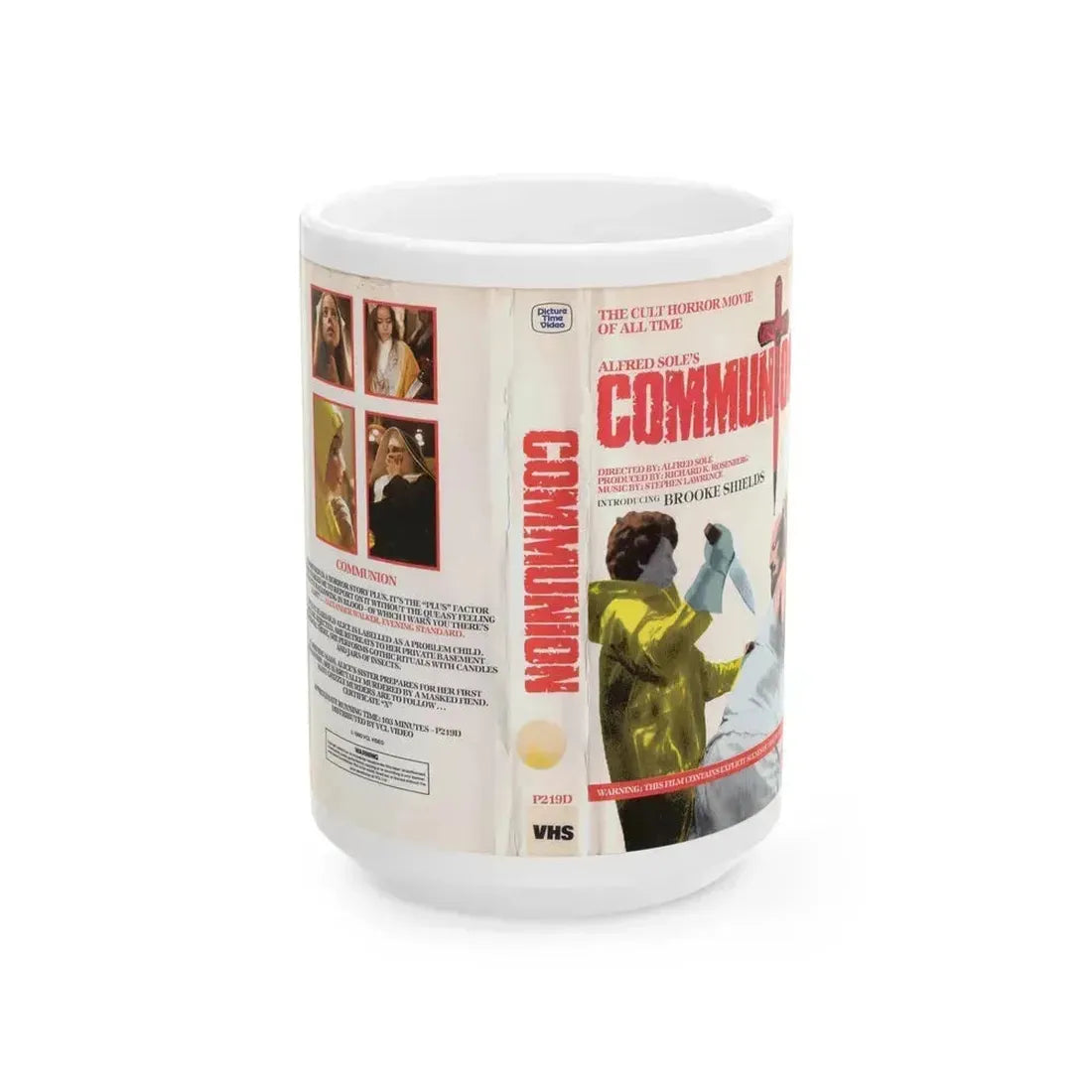 COMMUNION ALFRED SOLE (VHS COVER) - White Coffee Mug 15oz - Go Mug Yourself