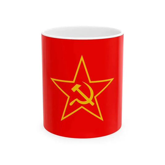 Communist Party of Burma flag 1970 (Myanmar) White Coffee Mug 11oz - Go Mug Yourself