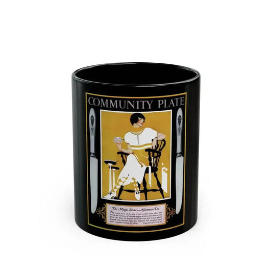 Community Plate, Woman's Home Companion, November 1924 - Black Coffee Mug 11oz - Go Mug Yourself