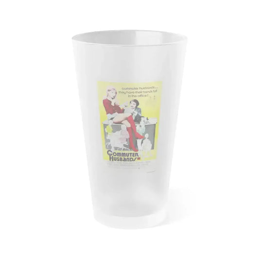 COMMUTER HUSBANDS 1973 Movie Poster - Frosted Pint Glass 16oz 16oz Frosted - Go Mug Yourself