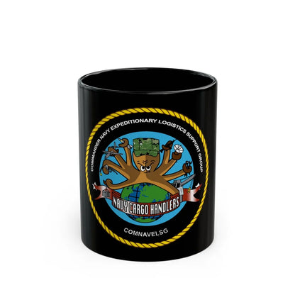 COMNAVELSG Cargo Handlers Commander Navy Expeditionary Logistics Support Group (U.S. Navy) Black Coffee Mug-11oz-Go Mug Yourself