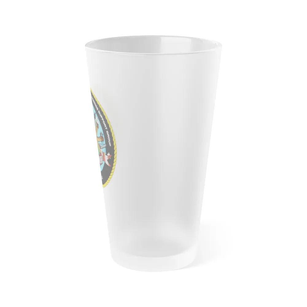 COMNAVELSG Cargo Handlers Commander Navy Expeditionary Logistics Support Group (U.S. Navy) Frosted Pint Glass 16oz-Go Mug Yourself