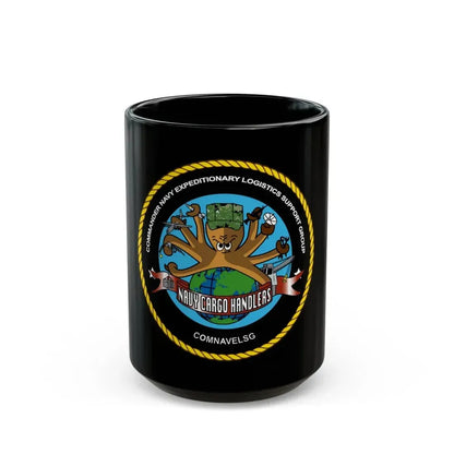 COMNAVELSG Cargo Handlers Commander Navy Expeditionary Logistics Support Group (U.S. Navy) Black Coffee Mug 15oz - Go Mug Yourself