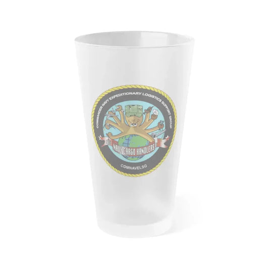 COMNAVELSG Cargo Handlers Commander Navy Expeditionary Logistics Support Group (U.S. Navy) Frosted Pint Glass 16oz Default Title - Go Mug Yourself