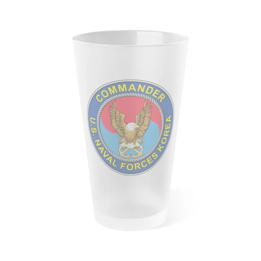 COMNAVFOR Korea Commander Naval Forces Korea (U.S. Navy) Frosted Pint Glass 16oz-Go Mug Yourself