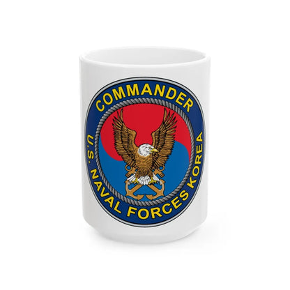 COMNAVFOR Korea Commander Naval Forces Korea (U.S. Navy) White Coffee Mug-15oz-Go Mug Yourself