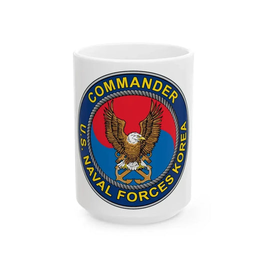 COMNAVFOR Korea Commander Naval Forces Korea (U.S. Navy) White Coffee Mug 15oz - Go Mug Yourself