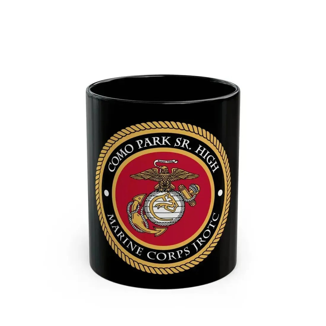 Como Park Sr High Marine Corps Jrotc (USMC) Black Coffee Mug 11oz - Go Mug Yourself