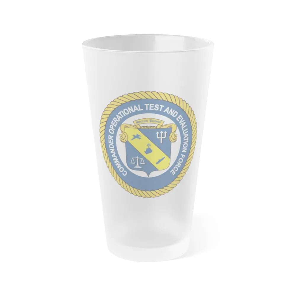 COMOPTEVFOR Commander Operational Test & Evaluation Force (U.S. Navy) Frosted Pint Glass 16oz-Go Mug Yourself