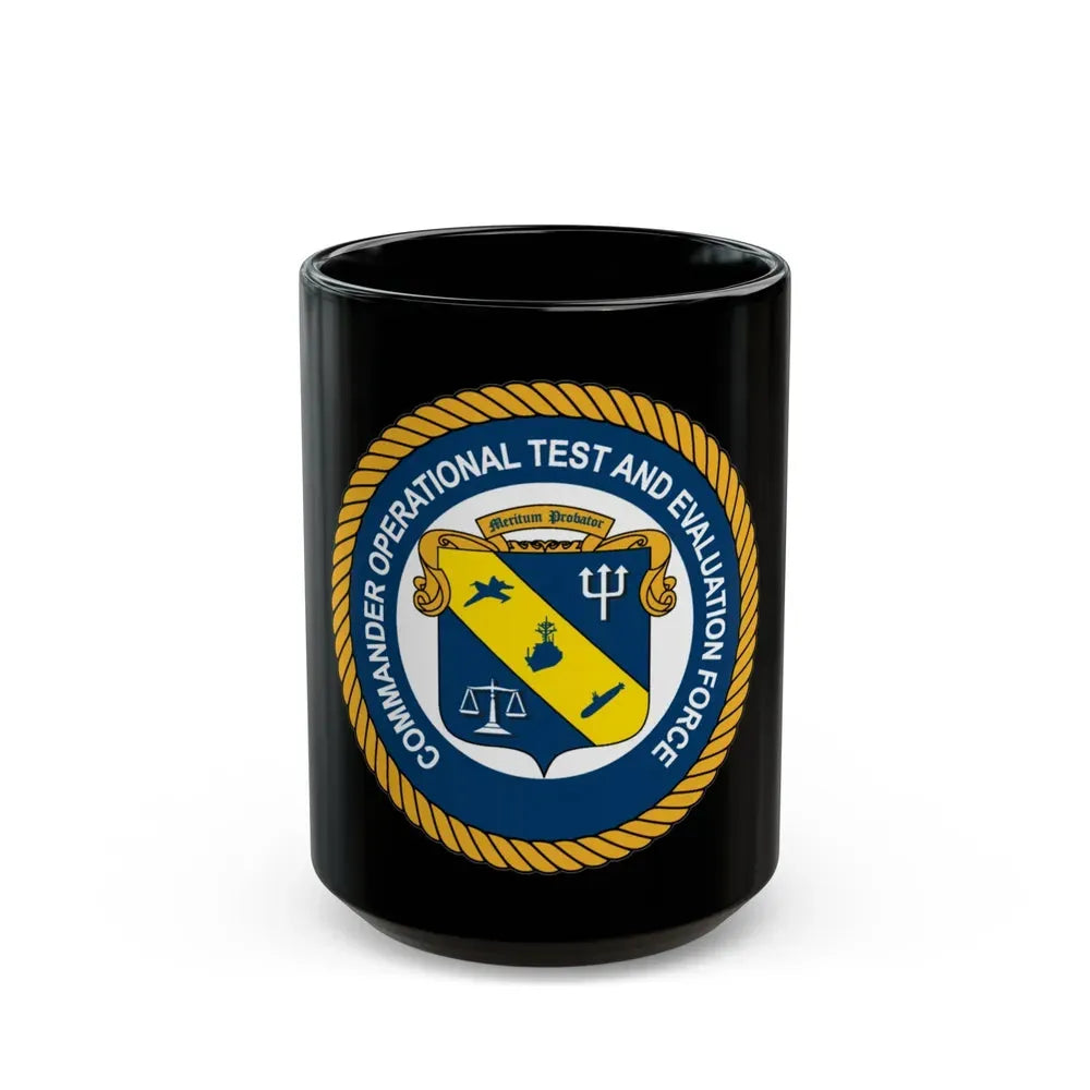 COMOPTEVFOR Commander Operational Test & Evaluation Force (U.S. Navy) Black Coffee Mug 15oz - Go Mug Yourself