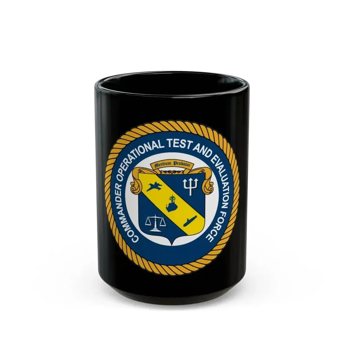 COMOPTEVFOR Commander Operational Test & Evaluation Force (U.S. Navy) Black Coffee Mug 15oz - Go Mug Yourself