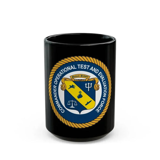 COMOPTEVFOR Commander Operational Test & Evaluation Force (U.S. Navy) Black Coffee Mug 15oz - Go Mug Yourself