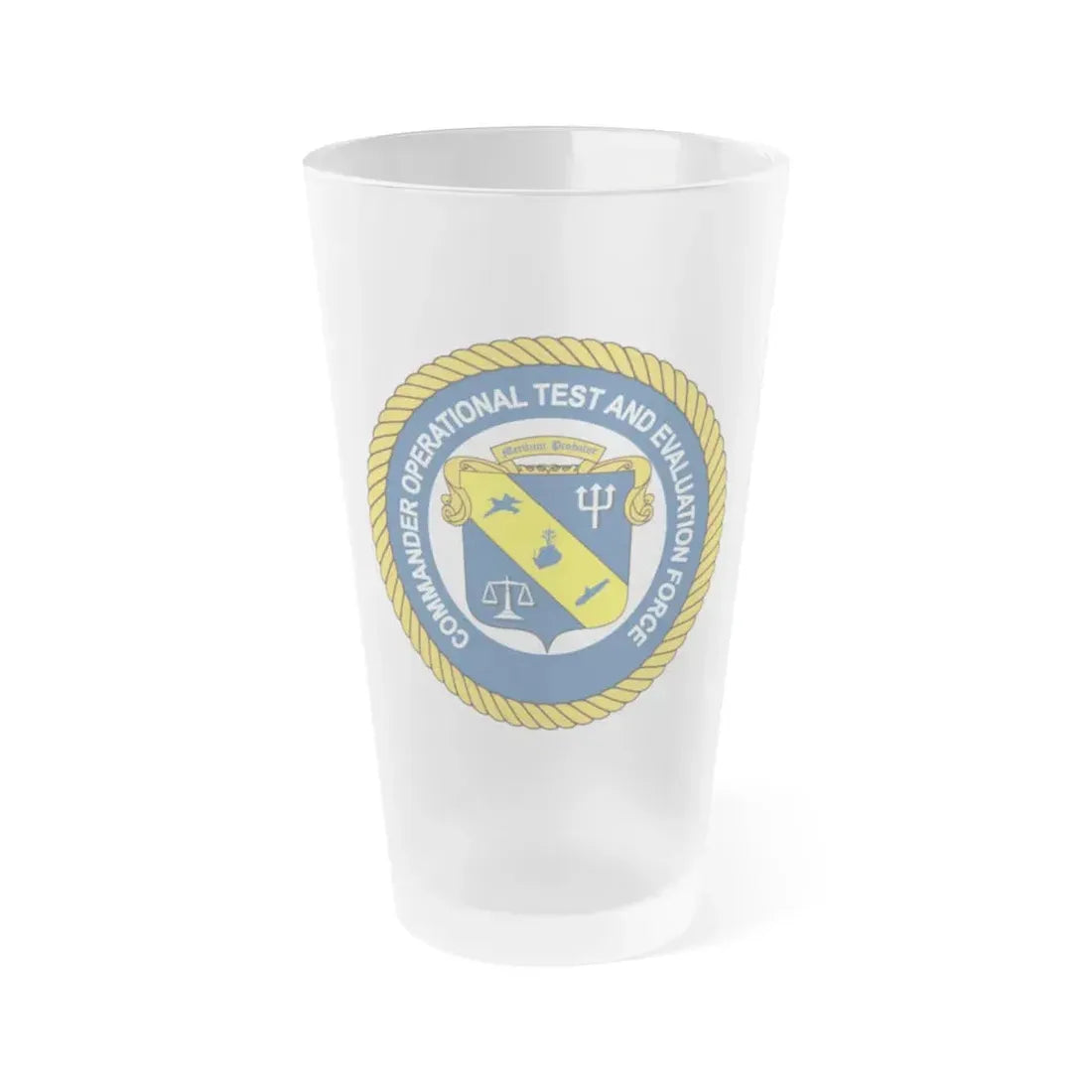 COMOPTEVFOR Commander Operational Test & Evaluation Force (U.S. Navy) Frosted Pint Glass 16oz Default Title - Go Mug Yourself