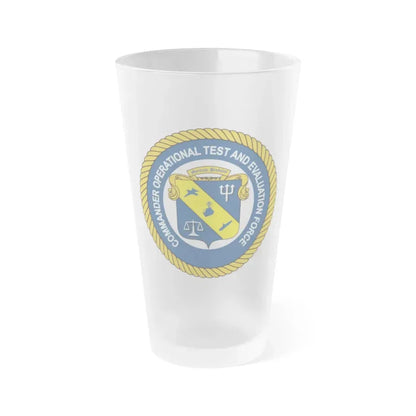 COMOPTEVFOR Commander Operational Test & Evaluation Force (U.S. Navy) Frosted Pint Glass 16oz Default Title - Go Mug Yourself