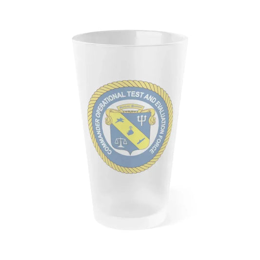 COMOPTEVFOR Commander Operational Test & Evaluation Force (U.S. Navy) Frosted Pint Glass 16oz Default Title - Go Mug Yourself