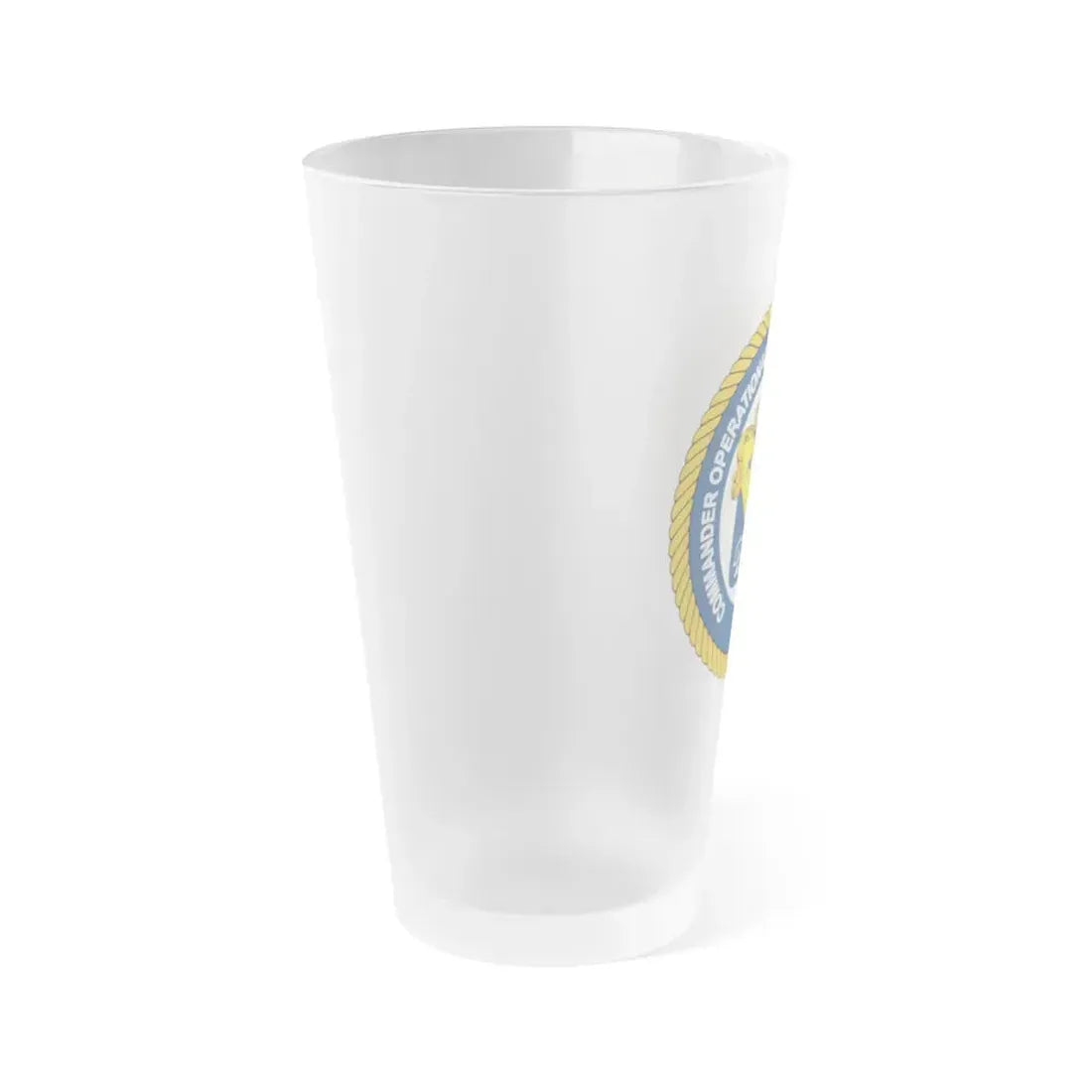 COMOPTEVFOR Commander Operational Test & Evaluation Force (U.S. Navy) Frosted Pint Glass 16oz - Go Mug Yourself