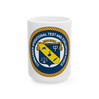 COMOPTEVFOR Commander Operational Test & Evaluation Force (U.S. Navy) White Coffee Mug 15oz - Go Mug Yourself