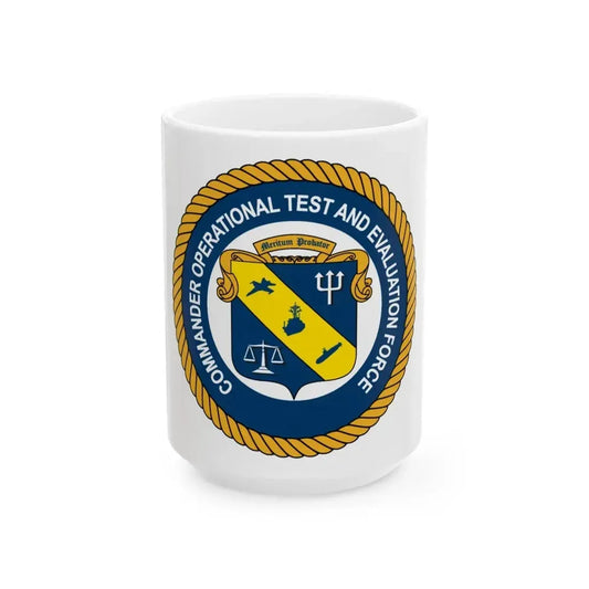 COMOPTEVFOR Commander Operational Test & Evaluation Force (U.S. Navy) White Coffee Mug 15oz - Go Mug Yourself