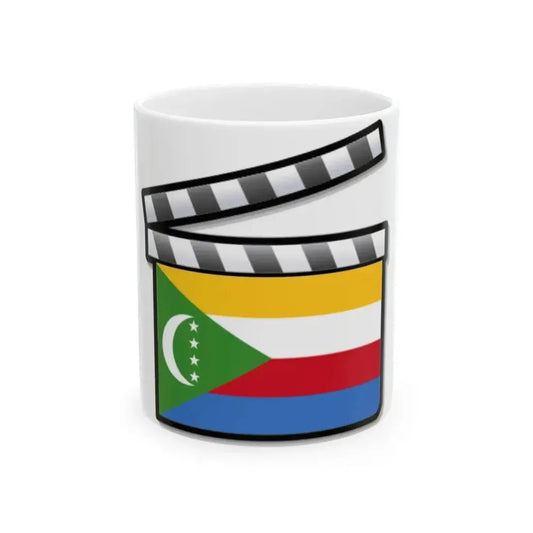 Comoros film clapperboard (Comoros) White Coffee Mug 11oz - Go Mug Yourself