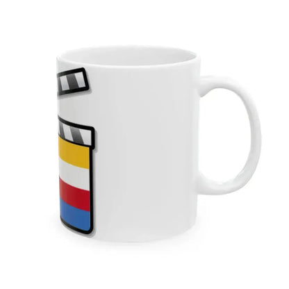Comoros film clapperboard (Comoros) White Coffee Mug - Go Mug Yourself