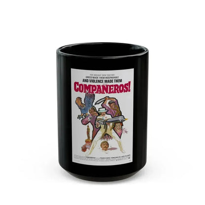 COMPANEROS 1970 Movie Poster - Black Coffee Mug 15oz - Go Mug Yourself