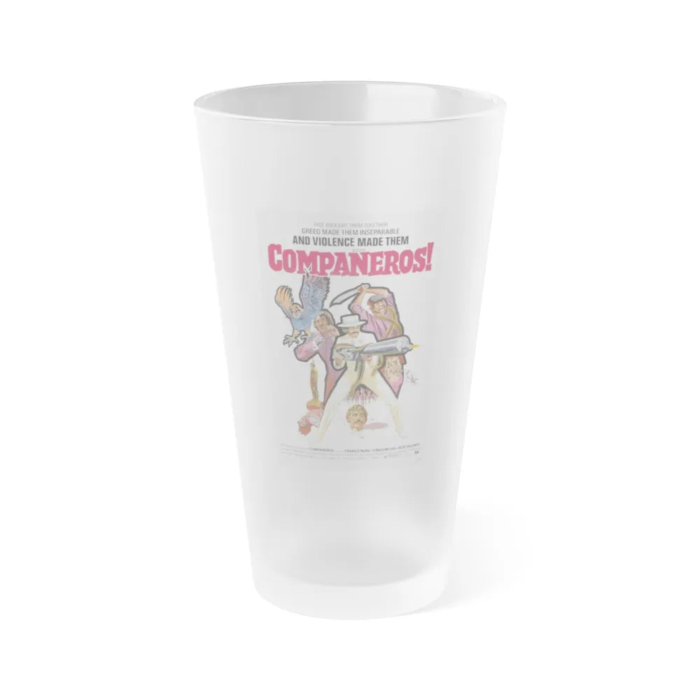 COMPANEROS 1970 Movie Poster - Frosted Pint Glass 16oz-16oz-Frosted-Go Mug Yourself