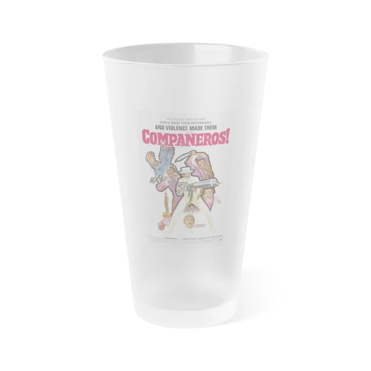 COMPANEROS 1970 Movie Poster - Frosted Pint Glass 16oz-16oz-Frosted-Go Mug Yourself