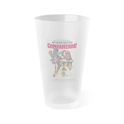 COMPANEROS 1970 Movie Poster - Frosted Pint Glass 16oz 16oz Frosted - Go Mug Yourself