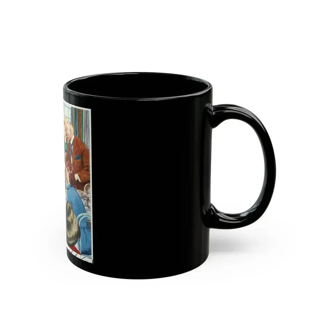 Companion Illustration, December 1941 - Black Coffee Mug - Go Mug Yourself
