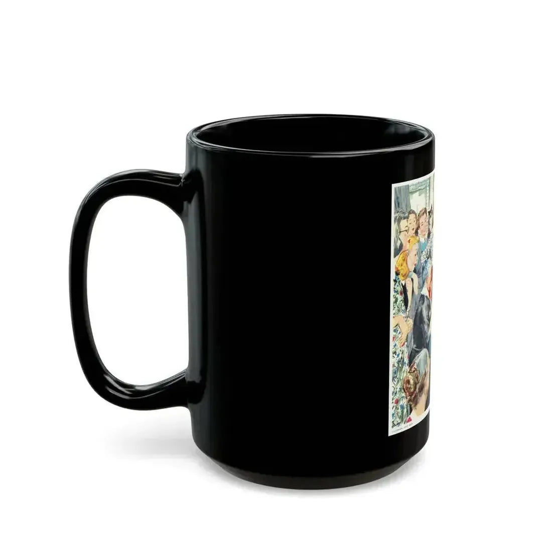 Companion Illustration, December 1941 - Black Coffee Mug - Go Mug Yourself