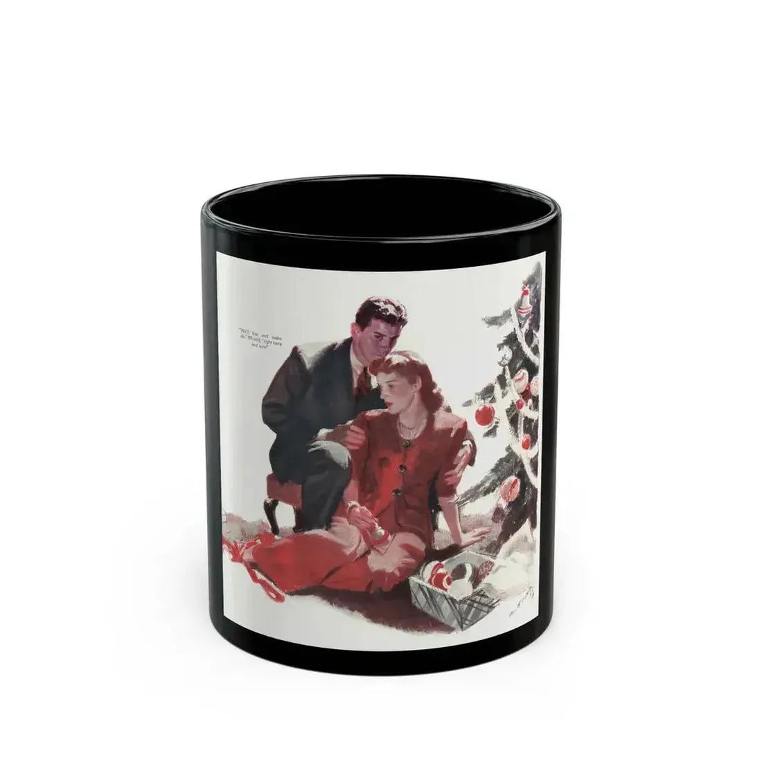 Companion Magazine Illustration, December 1941 - Black Coffee Mug 11oz - Go Mug Yourself
