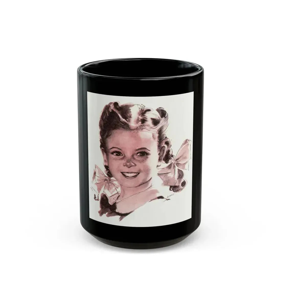 Companion magazine illustration, December 1941_1 - Black Coffee Mug 15oz - Go Mug Yourself