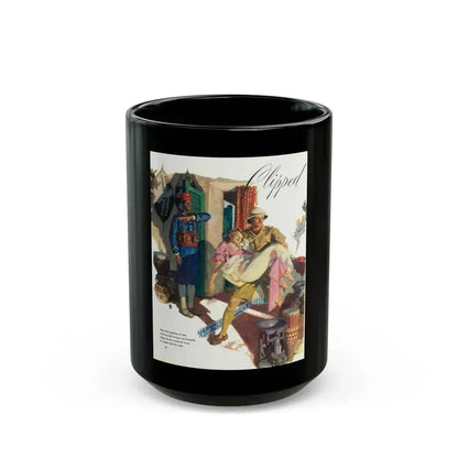 Companion Magazine Illustration, October 1942_1 - Black Coffee Mug 15oz - Go Mug Yourself