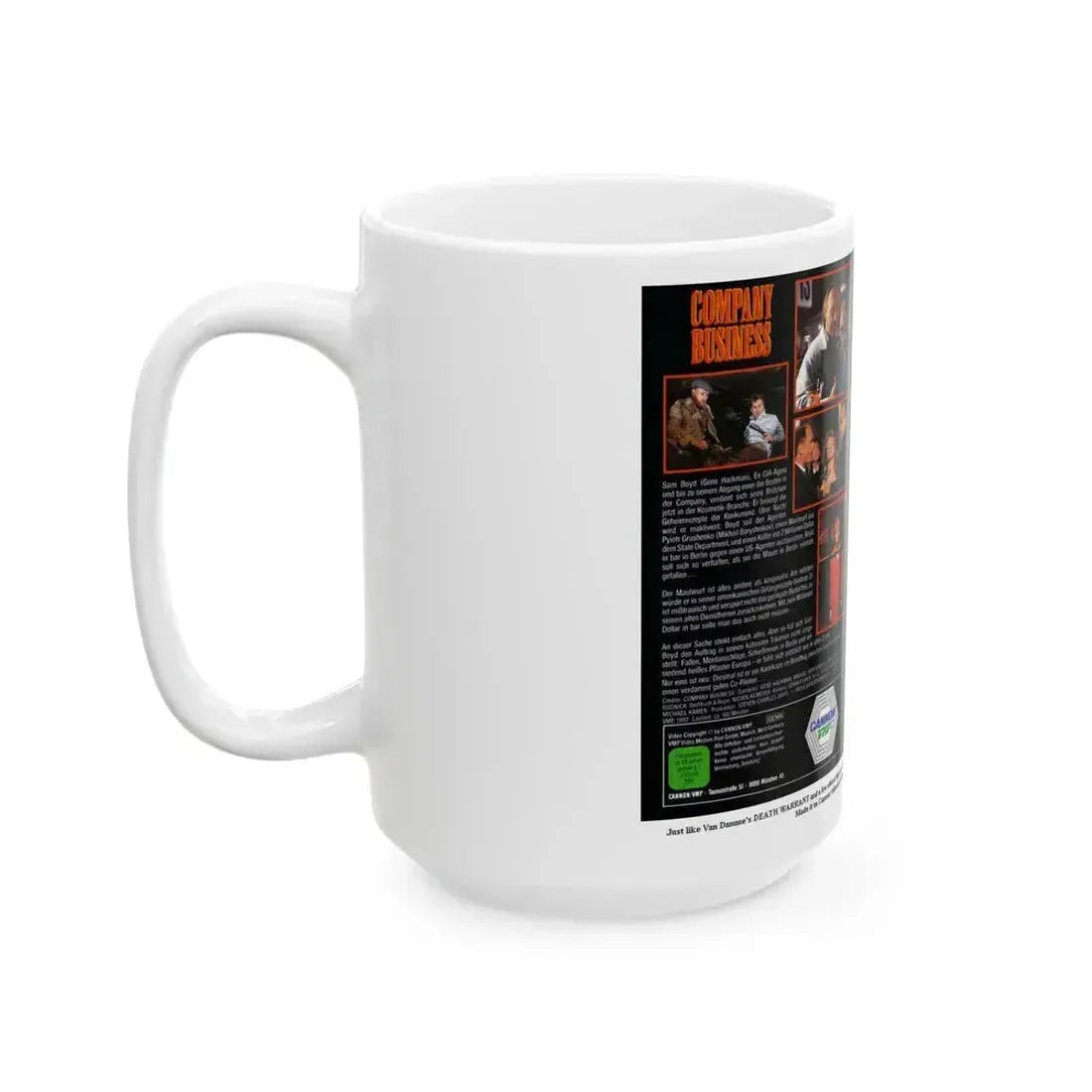 COMPANY BUSINESS GENE HACKMAN (VHS COVER) - White Coffee Mug - Go Mug Yourself