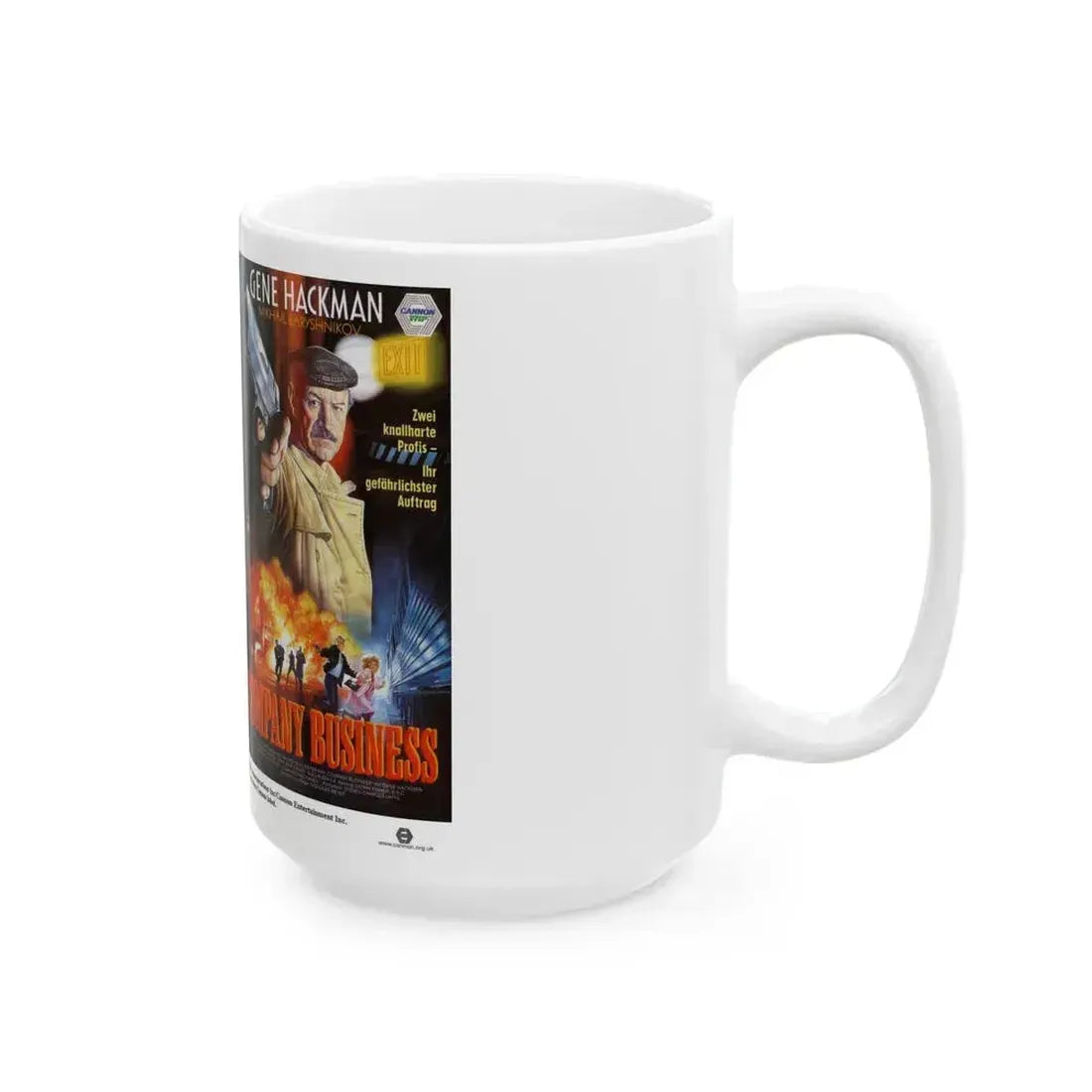 COMPANY BUSINESS GENE HACKMAN (VHS COVER) - White Coffee Mug - Go Mug Yourself