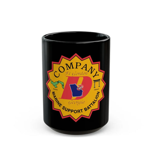 Company D Georgia (USMC) Black Coffee Mug-15oz-Go Mug Yourself