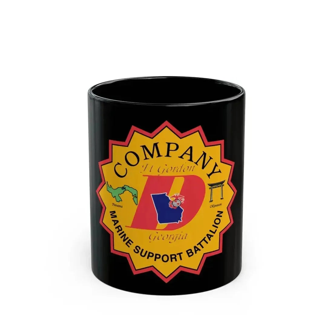 Company D Georgia (USMC) Black Coffee Mug - Go Mug Yourself