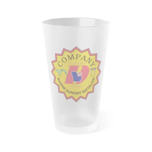 Company D Georgia (USMC) Frosted Pint Glass 16oz Default Title - Go Mug Yourself