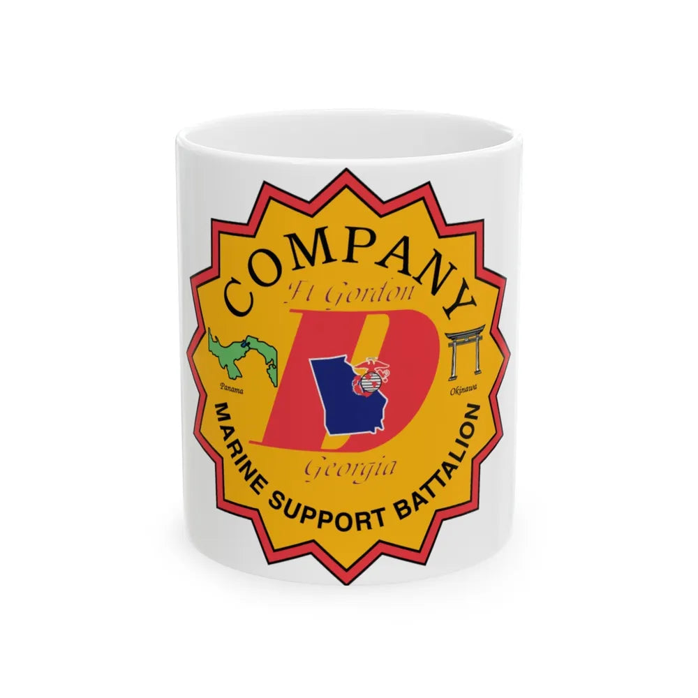 Company D Georgia (USMC) White Coffee Mug-11oz-Go Mug Yourself