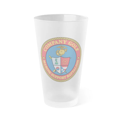 Company Golf (USMC) Frosted Pint Glass 16oz-Go Mug Yourself