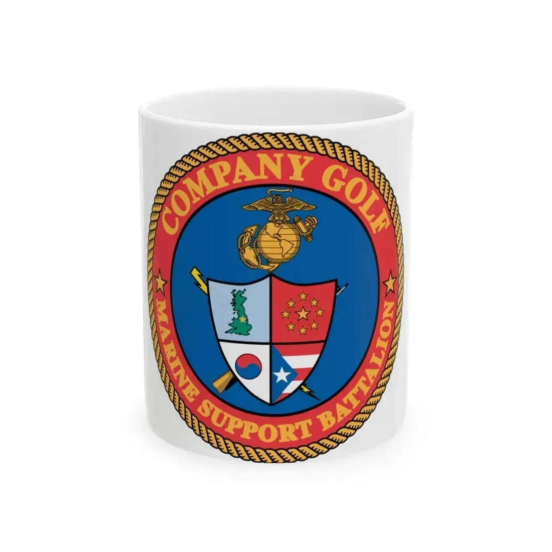 Company Golf (USMC) White Coffee Mug 11oz - Go Mug Yourself