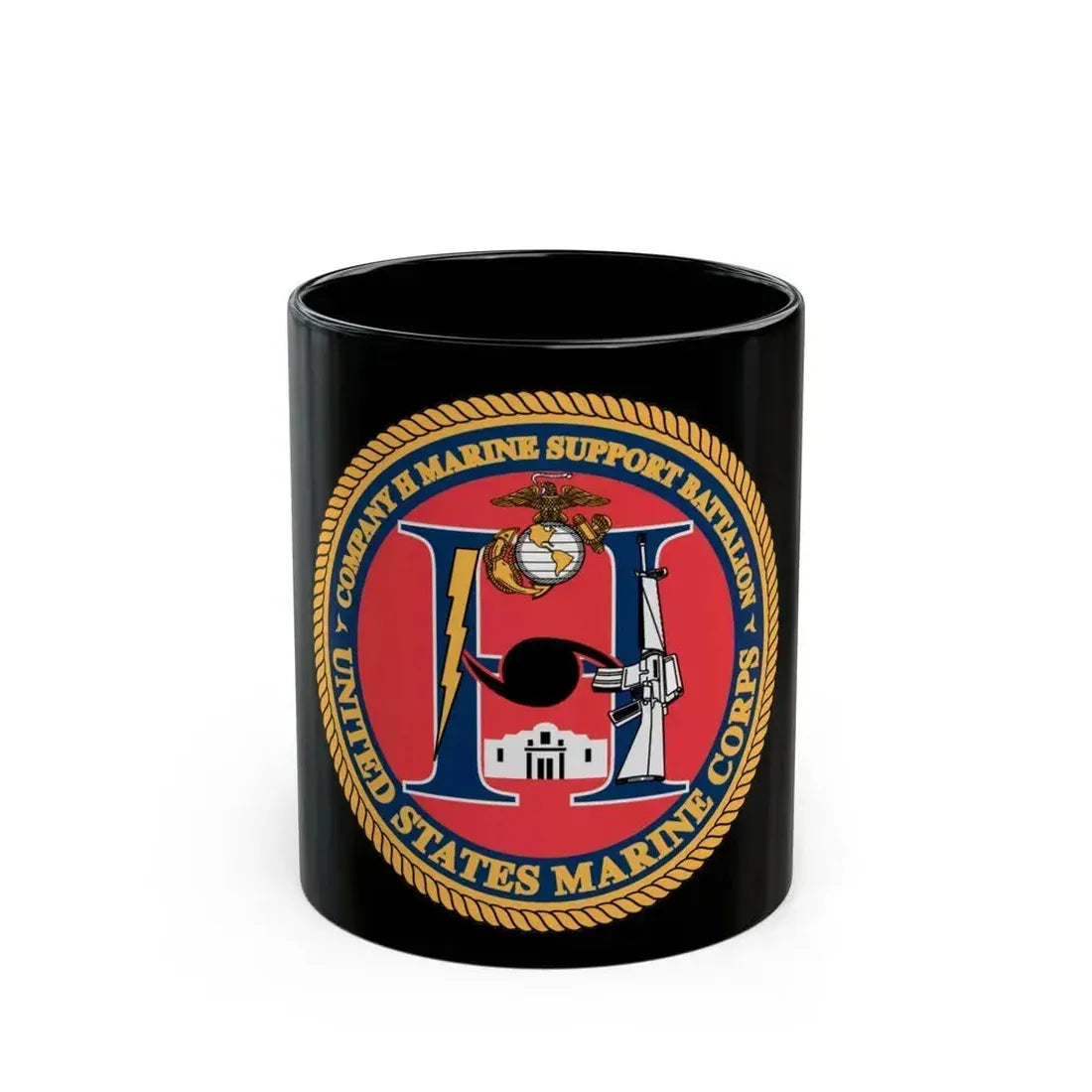 COMPANY H MARINE (USMC) Black Coffee Mug 11oz - Go Mug Yourself