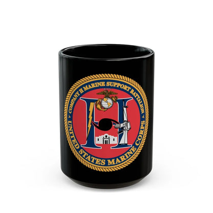 COMPANY H MARINE (USMC) Black Coffee Mug-15oz-Go Mug Yourself