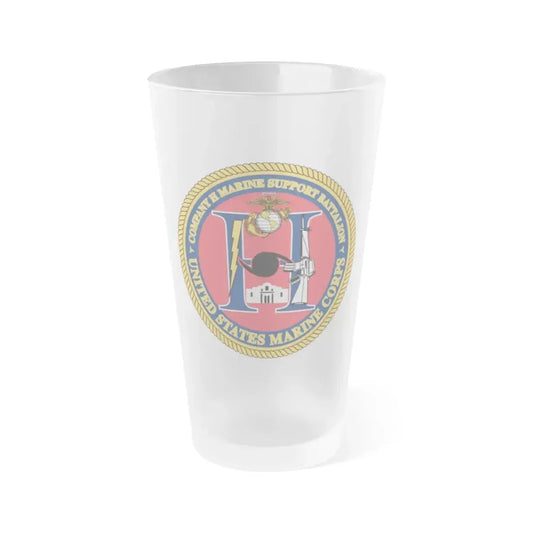 COMPANY H MARINE (USMC) Frosted Pint Glass 16oz Default Title - Go Mug Yourself