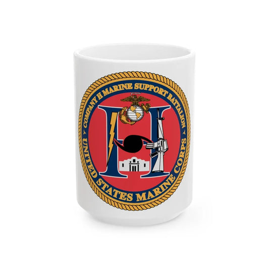 COMPANY H MARINE (USMC) White Coffee Mug-15oz-Go Mug Yourself