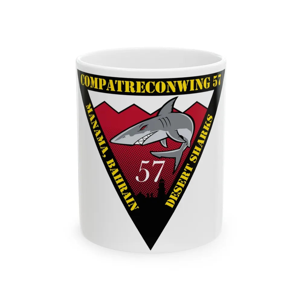 COMPATRECONWING 57 Commander Patrol and Reconnaissance Wing 57 (U.S. Navy) White Coffee Mug-11oz-Go Mug Yourself