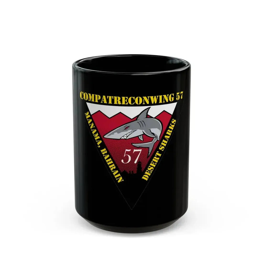 COMPATRECONWING 57 Commander Patrol and Reconnaissance Wing 57 (U.S. Navy) Black Coffee Mug 15oz - Go Mug Yourself